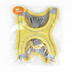 Шлейка с поводком, размер M, ОШ 38-44 см, ОГ 44-50 см, поводок 140×1.5 см, быстросъёмная, мягкая, жёлтая - Фото 11