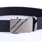 Ремень мужской «Великан» для полных, ширина 3.5 см, пряжка автомат, чёрный - Фото 5