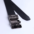 Ремень мужской «Великан» для полных, ширина 3.5 см, пряжка автомат, чёрный - Фото 7