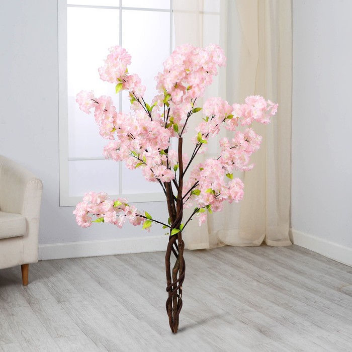 Дерево искусственное "Цветущая вишня" 110 см, МИКС(белая, розовая) - Фото 1