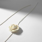 Чокер «Танго» цветок на шнурке, роза тренд, цвет белый - Фото 3