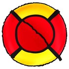 Тюбинг-ватрушка Winter Star, диаметр чехла 80 см, цвет красный/жёлтый - Фото 5
