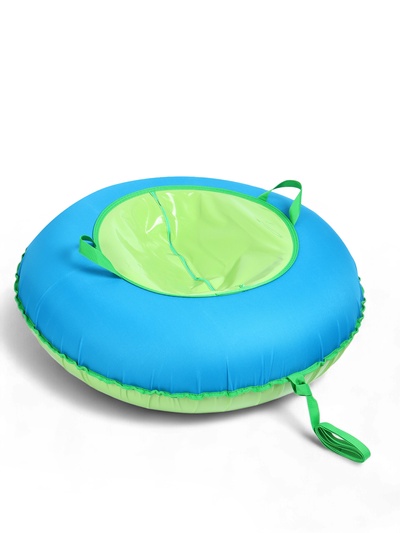 Тюбинг - ватрушка Winter Star, диаметр чехла 100 см, голубая, зелёная