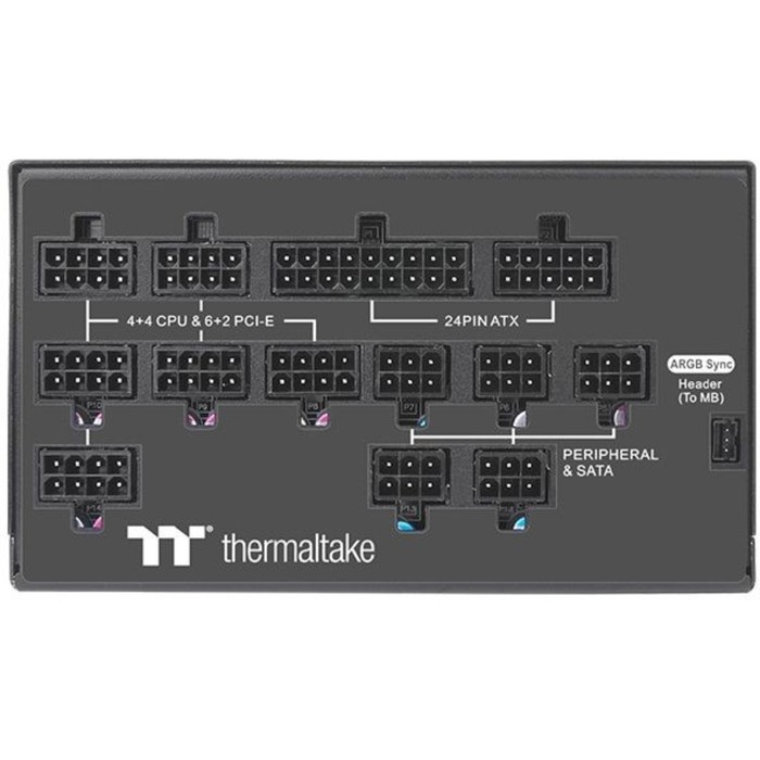 Блок питания Thermaltake ATX 1200W Toughpower PF1 ARGB 80+ platinum 24+2x(4+4) pin APFC 140m   10044 - фото 51357484