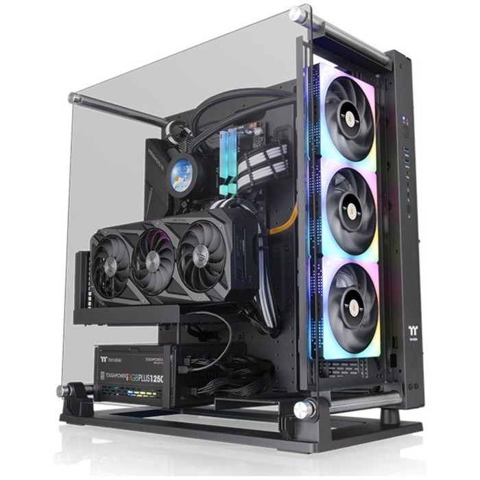 Корпус Thermaltake Core P3 TG PRO черный без БП ATX 6x120mm 6x140mm 2xUSB3.0 audio bott PSU   100447 - фото 51357511