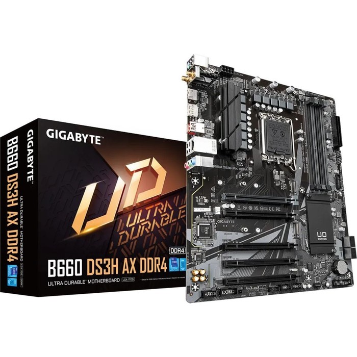 Материнская плата Gigabyte B660 DS3H AX DDR4 Soc-1700 Intel B660 4xDDR4 ATX AC`97 8ch(7.1) G   10044 - фото 51357524