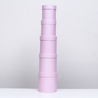 Набор круглых подарочных коробок 5 в 1 «Пыльная роза», 20×20 - 15×15 - Фото 4