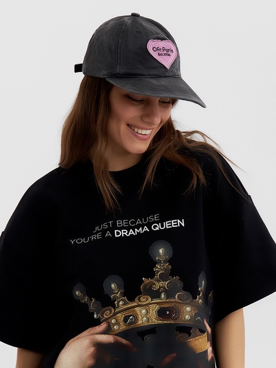 Кепка с вышивкой MINAKU Ofr.Paris, тёмно-серая на застежке, размер 54-56