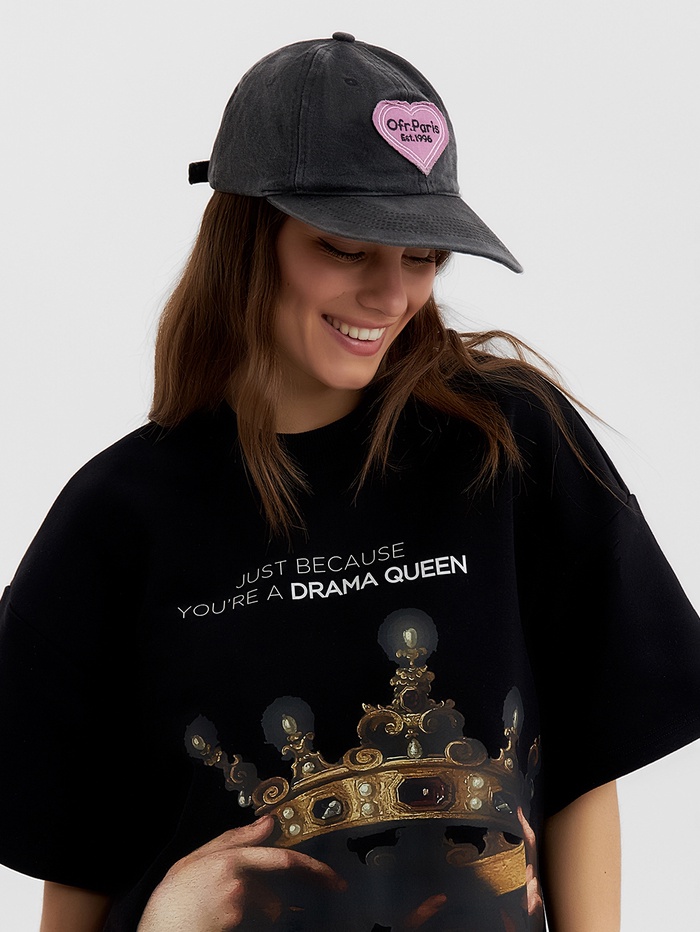 Кепка с вышивкой MINAKU Ofr.Paris, тёмно-серая на застежке, размер 54-56 - Фото 1