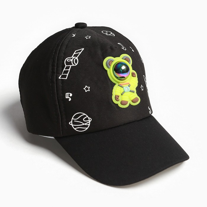 Кепка детская MINAKU «Космос», размер 48-50, чёрная - Фото 1