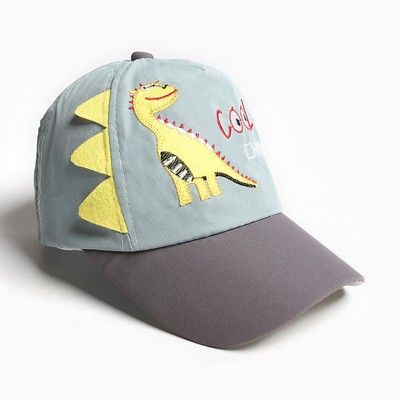 Кепка детская MINAKU Dino, размер 48-50, серая