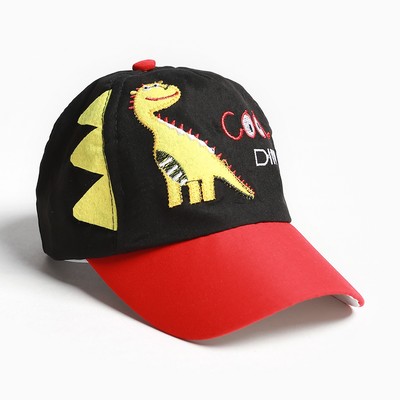 Кепка детская MINAKU Dino, размер 48-50, чёрная