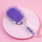 Расчёска массажная, широкая, 6 × 18 см, цвет фиолетовый - Фото 1