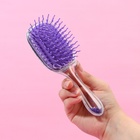 Расчёска массажная, широкая, 6 × 18 см, цвет фиолетовый - Фото 7