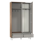 Шкаф для одежды «Гавана» 58.18, 1182×385×2110 мм, с зеркалом, цвет кейптаун / серый - Фото 2