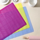 Коврик для выпечки и раскатки теста с разметкой Доляна «Буссен», силикон, 38×28 см, МИКС - Фото 7