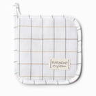 Набор «Этель» Harmony: варежка-прихватка 20×27 см, прихватка 19×19 см, 100% хлопок, рогожка 186 г/м² - Фото 5