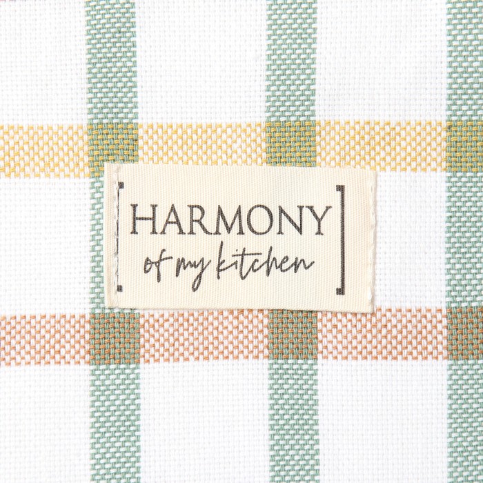 Набор Этель Harmony: фартук 60х70см, прихватка 19х19см, полотенце 40х73см,  рогожка 186 г/м2
