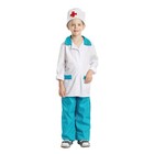 Карнавальный костюм «Врач», халат, колпак белый, 5-7 лет - фото 11068598