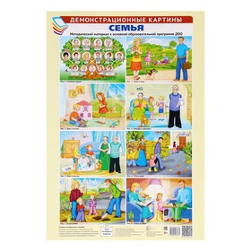 Набор плакатов "Семья. Методическое пособие для детей" 8 штук, А3