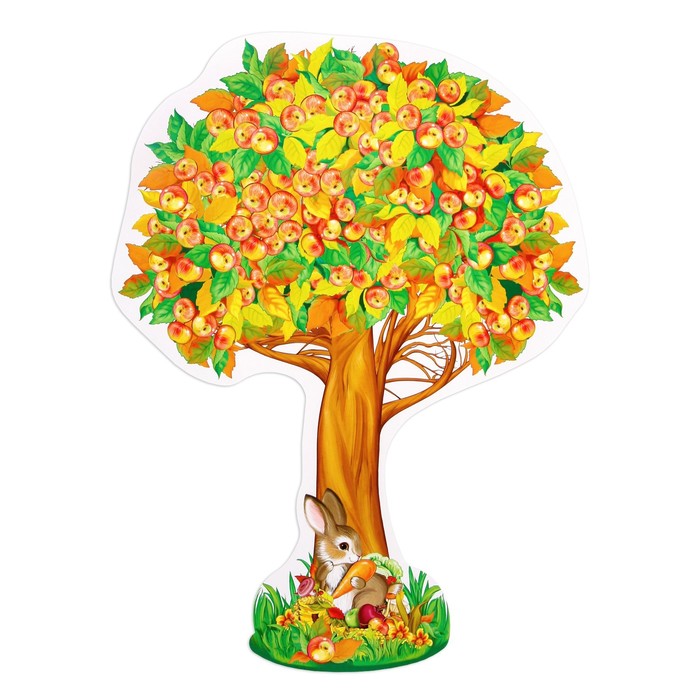 Плакат фигурный "Яблоня осенняя" 57,5х42,5 см - Фото 1