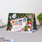 Письмо Дедушке Морозу глиттер, конгрев, снеговики, 12,5х19,5 см (комплект 10 шт) - фото 25823363