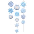 Гирлянда "Новогодние снежинки" 3 подвески, 23,5х33 см - фото 11333803