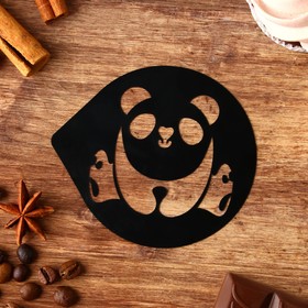 Трафарет для кофе «Панда», 9,5 х 8,5 см (комплект 5 шт)