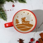 Набор трафаретов для кофе «С Новым Годом», 13.2 × 8.5 см, 5 шт - фото 24458336