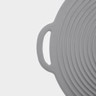 Крышка универсальная Доляна, силикон, d=27,5 см, цвет серый - Фото 3