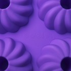 Форма для выпечки Доляна «Кекс», силикон, 26×18×3,5 см, 6 ячеек (7,5х7,5х2,5 см), цвет сиреневый - фото 4395751
