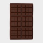 Форма для шоколада Доляна «Плитка», силикон, 27,2×17,6×1 см, 6 ячеек (7,5×7,5 см) , цвет коричневый - Фото 3