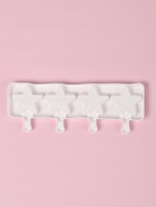 Форма для мороженого Доляна «Звезда», силикон, 28.5×10.5×2 см, 4 ячейки, белая - Фото 3