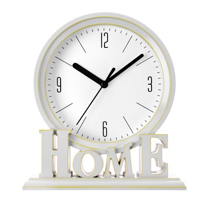 Часы настольные "Home", плавный ход, циферблат d-13 см, 18.9 х 20.8 см, АА