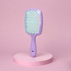 Расчёска массажная, широкая, вентилируемая, 8.5×20.5±1 см, сиреневая, бирюзовая - Фото 6