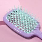 Расчёска массажная, широкая, вентилируемая, 8.5×20.5±1 см, сиреневая, бирюзовая - Фото 8