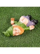 Садовая фигура из полистоуна «Гном спящий-пьяный», 23×16×7 см - Фото 5