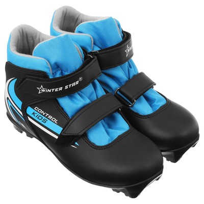 Ботинки лыжные детские Winter Star control kids, NNN, р. 36, чёрные, голубые