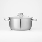 УЦЕНКА Набор кастрюль из нержавеющей стали Доляна «Гретте», 3 предмета: 1.6 л, 2.3 л, 3.2 л, крышки - Фото 4