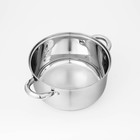 УЦЕНКА Набор кастрюль из нержавеющей стали Доляна «Гретте», 3 предмета: 1.6 л, 2.3 л, 3.2 л, крышки - Фото 6