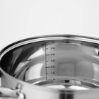 УЦЕНКА Набор кастрюль из нержавеющей стали Доляна «Гретте», 4 предмета: 1,5 л, 2 л, 3 л, 4 л, d=16/18/20/22 см, крышки - Фото 7