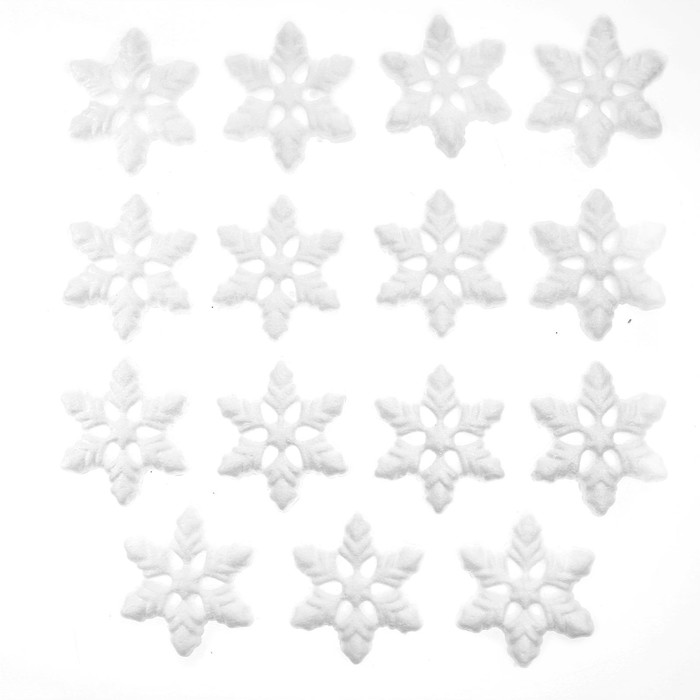 Основа для творчества и декорирования «Снежинка», набор 15 шт., размер 1 шт. — 8 × 8 × 1,5 см
