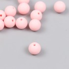 Бусина силикон "Круглая" светло-розовая d=0,9 см - фото 320173289