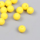 Бусина силикон "Круглая" ярко-желтая d=0,9 см - фото 320173316