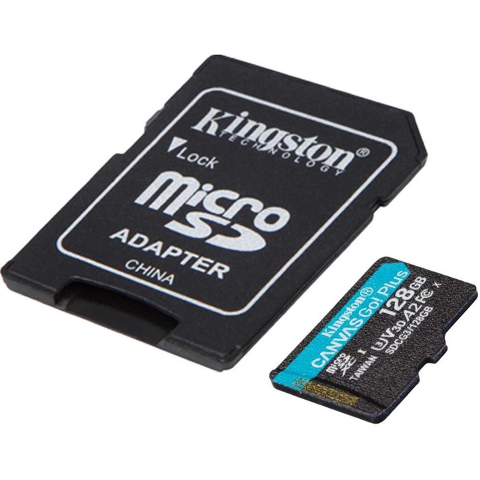 Флеш карта microSDXC 128GB Class10 Kingston SDCG3/128GB Canvas Go! Plus + adapter - фото 51362719