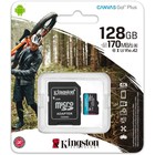 Флеш карта microSDXC 128GB Class10 Kingston SDCG3/128GB Canvas Go! Plus + adapter - Фото 3