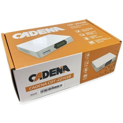 Ресивер DVB-T2 Cadena CDT-2214SB, белый