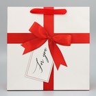 Пакет подарочный ламинированный квадратный, упаковка, For You, 30 х 30 х 12 см - Фото 5