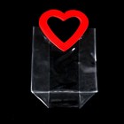 Пакет подарочный из ПВХ Красный 20×18×10 см - Фото 4