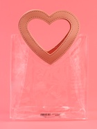 Пакет подарочный из ПВХ, прозрачный, Розовые ручки, 20×18×10 см - Фото 4